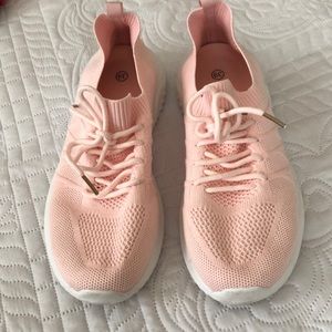 Pink tennis shoes